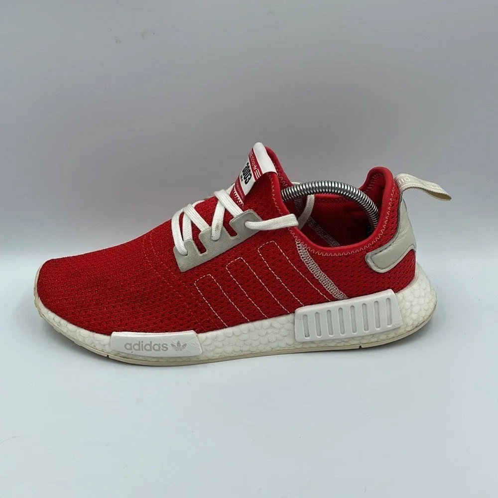 Adidas NMD R1 Red White Running Shoes BD7897 Men's Sz 10